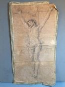 ITALIAN SCHOOL (16th/17th century)
Christ on the Cross
Pencil with applied printed border
39 x 71.