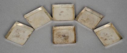 A set of six George III silver dishes, hallmarked London 1794, maker's mark of Henry Chawner
7 cm