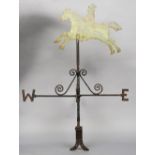 A late 19th century English wrought iron Huntsman weather vane
The main body of typical form,