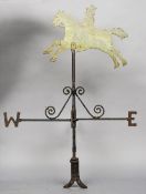 A late 19th century English wrought iron Huntsman weather vane
The main body of typical form,