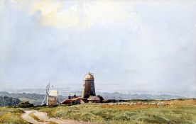 ENGLISH SCHOOL (early 20th century)
Clayton Windmills on the Sussex Downs (Known as Jack and Jill)