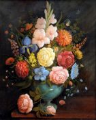 C.A. HOING (20th century) British
Still Life of Flowers in a Vase
Oil on canvas
Signed with
