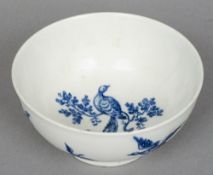 An 18th century Worcester blue and white decorated bowl
The exterior and interior worked with