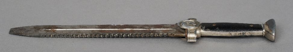 A pre second world war Third Reich Red Cross dagger
Of typical form, with one serrated edge.  39.5