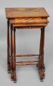 A nest of three early 19th century rosewood tables
Each of rectangular form, the central table