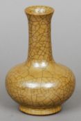 A Chinese porcelain crackle glaze vase, possibly 18th century
16.5 cms high.
 CONDITION REPORTS: