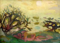 *AR TOM HUDSON (1922-1970) British
Landscape
Oil on board
Signed
67.5 x 50 cm, framed CONDITION