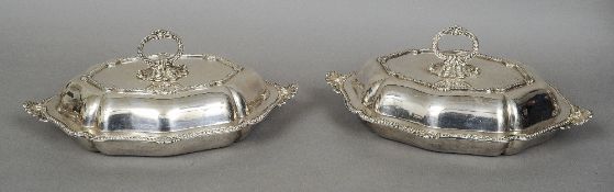 A pair of 19th century Old Sheffield plate entree dishes
With bead and scrolling shell decoration,