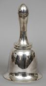 An Asprey & Co. silver plated cocktail shaker
Formed as a bell, stamped makers mark, provisional