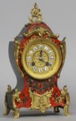 A 19th century French boulle work mantle clock by L.P. Japy & Cie
The gilt metal dial with sectional