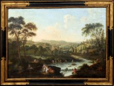 Circle of ANDREA LOCATELLI (1695-1741) Italian
An Extensive Mountainous River Landscape With