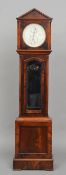 A 19th century mahogany regulator longcase clock
The 12 inch circular white painted dial signed