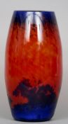 A late 19th/early 20th century Art glass vase by Muller Freres
Of bellied form, decorated with