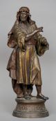 A late 19th century patinated spelter figure
Formed as an Arab gentleman in typical attire,