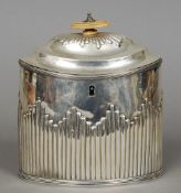 A George III silver tea caddy, hallmarked London 1792, maker's mark of Peter & Anne Bateman
Of