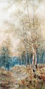 ENGLISH SCHOOOL (19th/20th century)
Silver Birches
Watercolour
16.5 x 32 cm, framed and glazed