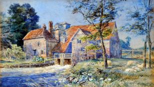 EDWARD JENNINGS (19th century) British
Streatley Mill on Thames
Watercolour heightened with