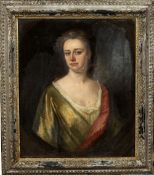 Circle of SIR GODFREY KNELLER (1646-1723) English
Portrait of a Lady Wearing a Red Sash, possibly