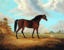 Attributed to JOHN E. FERNELEY (1782-1860) British
Horses in a Leicestershire Landscape
Oil on panel