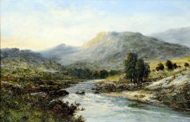 LOUIS RICHARDS (19th/20th century) British
A Highland Glen
Oil on canvas
Signed
74 x 48 cm,