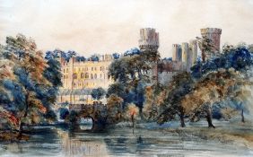 Attributed to PETER DE WINT (1784-1849) British Warwick Castle Watercolour Inscribed to verso with