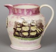 A 19th century Sunderland lustre jug Decorated to one side with the Great Australia Clipper Ship,