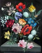 CONTINENTAL SCHOOL (19th century)
Floral Still Lives
Oils on copper
26 x 33.5 cm, framed, (a