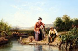 JOHN FREDERICK TENNANT (1796-1872) British
Shrimping
Oil on canvas
Signed and dated 1832
74 x 48.5