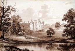 WILLIAM DANIELL (1769-1837) British
Country House
Sepia wash
Signed
30.5 x 21 cm, framed and