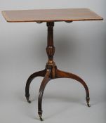 An early 19th century Gillows tripod table
With crossbanded top and reed outswept legs, the legs