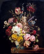 E. VANDERMAN (20th century) Continental
Floral Still Life
Oil on board
Signed
61.5 x 74.5 cm, the