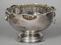 A silver rose bowl, hallmarked Sheffield 1967,