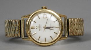 An Omega constellation calendar chronometer gentleman's wristwatch The dial 3.25 cm diameter.