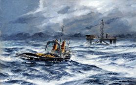 *AR HARRY BERRY (1905-1994) British
Approaching The Rig
Oil on canvas
Signed
125 x 80 cm, framed