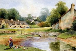 *AR CHRISTOPHER WYNDHAM HUGHES (1881-1961) British
Upper Slaughter; together with Lower Slaughter,