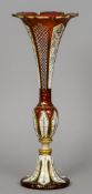 A 19th century Bohemian ruby overlay glass trumpet vase
48.5 cm high. CONDITION REPORTS: Some