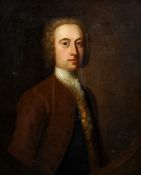 Attributed to THOMAS HUDSON (1701-1779) British
Portrait of a Gentleman, half-length, wearing a