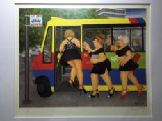 *AR BERYL COOK (1926-2008) British
Bus Stop
Limited edition print, signed in pencil to margin and