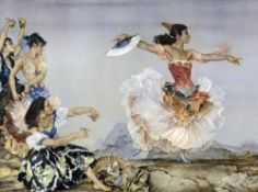 *AR SIR WILLIAM RUSSELL FLINT(1880-1969) Scottish
Danza Montana
Limited edition print
Signed within