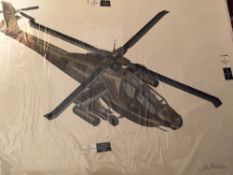 *AR JOHN BATCHELOR MBE (born 1936) British
Apache; Huey; and Bell 47
Gouache
All signed
53 x 37