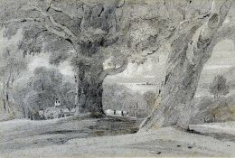 ENGLISH SCHOOL (18th/19th century)
Horse and Cart in a Rural Landscape
Pencil sketch heightened with