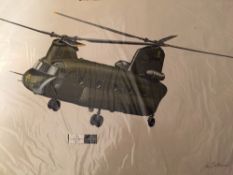 *AR JOHN BATCHELOR MBE (born 1936) British
Chinook; and Chinook
Gouache
Signed
52 x 33 cm; and 55