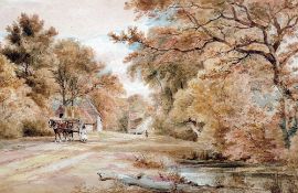 Attributed to HENRY EDRIDGE A.R.A. (1769-1821) British
Horse and Cart on a Rural Lane
Watercolour
40