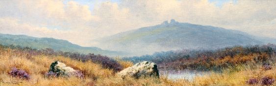 SIDNEY P. WINDER (19th/20th century) British
Highland Landscape 
Oil on board
Signed
74.5 x 23.5 cm,