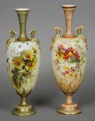 A Royal Worcester porcelain vase
Floral painted by G.H.