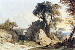 JOHN VARLEY O.W.S. (1778-1842) British
The Path to the Sea
Watercolours with stopping out
Old