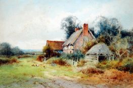 *AR HENRY JOHN SYLVESTER STANNARD (1870-1951) British
Rural Thatched Cottage
Watercolour
Signed
32 x