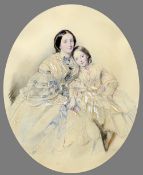 JEAN EDUARD LACRETELLE (1817-1900) French
A Portrait of a Lady and Daughter (Mrs Susan Arkwright