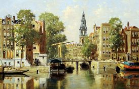 HEEN HOVEN (20th century) Dutch
Amsterdam Canal Scene
Oil on canvas
Signed
59 x 38 cm, framed