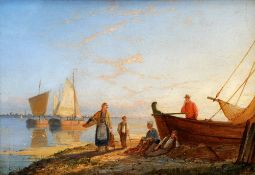 WILLIAM RAYMOND DOMMERSEN (1850-1927) Dutch
Zutphen on the River Ijssel, Holland
Oil on panel
Signed